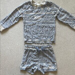 Kith Kids light blue paisley Set